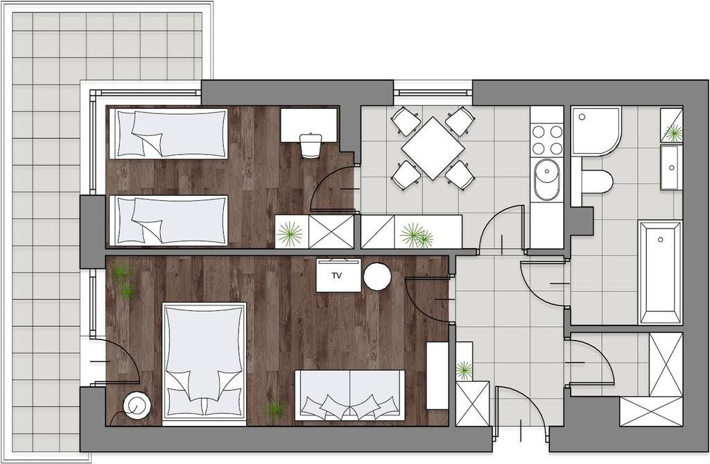 3D Poznanska 6 Apartament Krakow Ngoại thất bức ảnh
